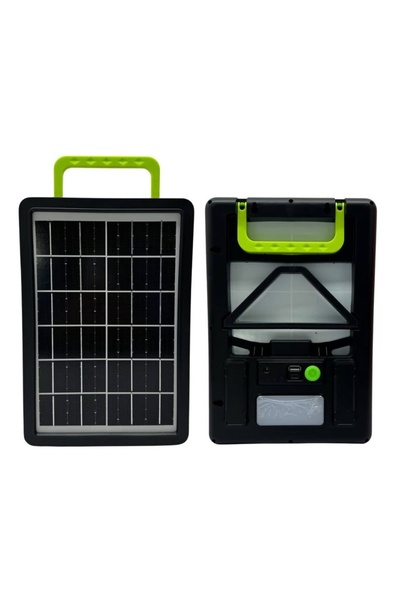 divendi-ro Panou solar de 20W cu baterie de 2400mAh, GD-120S, portabil, ABS, cabluri de încărcare pentru dispozitive