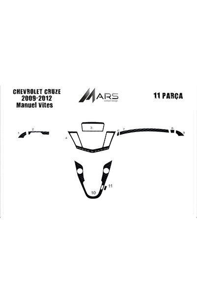 Marscockpitdesign شيفروليه كروز - وحدة تحكم ناقل الحركة (M.Vites) - غطاء لوحة...