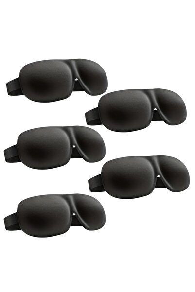 Choice5 5pcs 3D Contoured Sleep Mask 100% Light Blking Eye Mask Ultra-Soft Sk...