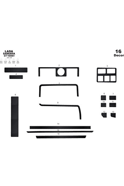 Marscockpitdesign لادا سمارا كونسول-توربيدو 1999-2002 16 قطعة