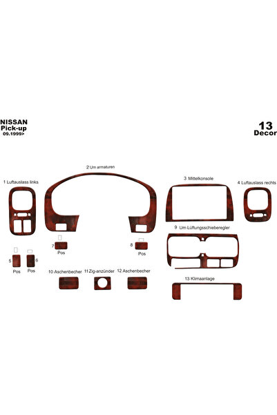 Marscockpitdesign قطع غيار نيسان بيك اب ParckSkystar وحدة التحكم-توبيردو 1999...