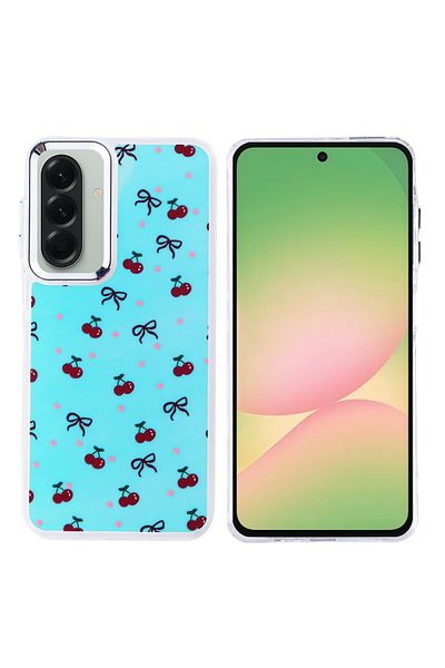 HTstore حافظة Galaxy متوافقة مع A56 بتصميم وسادة هوائية Zore Hadra Cover-Cherry