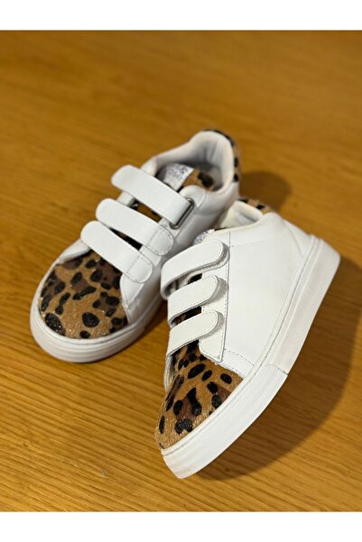 shop Merli&Rose Star Deri Sneaker | Trio Beyaz Leopar