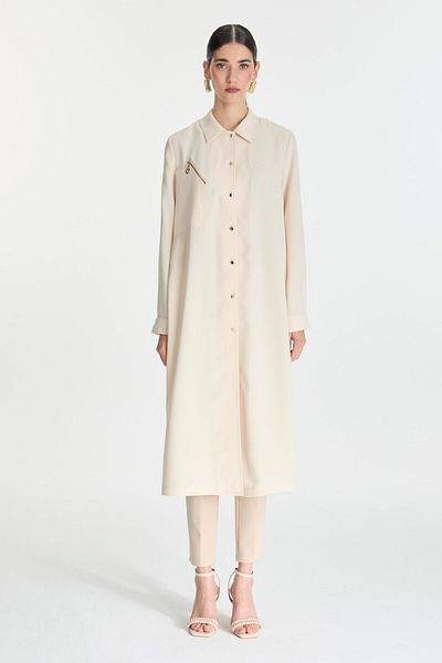 Zühre Shirt Collar Button Closure Wear Stone Gc-0280