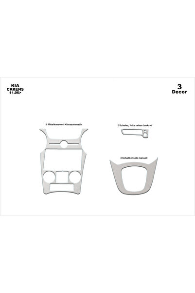 Marscockpitdesign كيا كارينز كونسول-توربيدو 2006 3 قطع