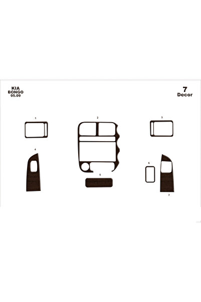 Marscockpitdesign كيا بونجو كونسول-توربيدو 2009 7 قطع