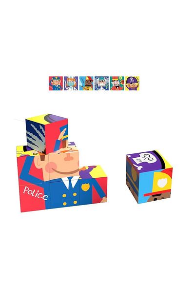 divendi-ro Educational Puzzle 6 in 1, Crafts, with 9 pieces, 18x18x6cm, Multicolor