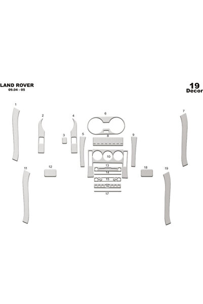 Marscockpitdesign لاند روفر فريلاندر وحدة التحكم-توبوردو 2004-2006 19 قطعة