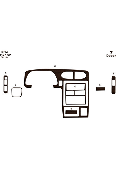 Marscockpitdesign DFM Minibus Console-Torpedo Overlay 2010 7 قطع