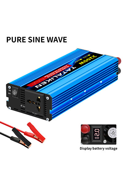 Choice8 12V 2200W 220V Pure Sine Wave Inverter 1000W-4000W DC 12V and 24V to ...