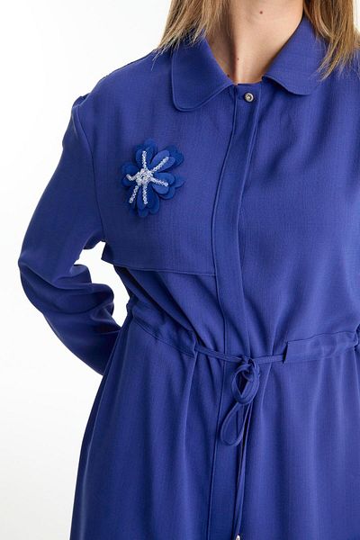 Zühre Shirt Collar Brooch Detailed Violet Wear Out Gç-0256