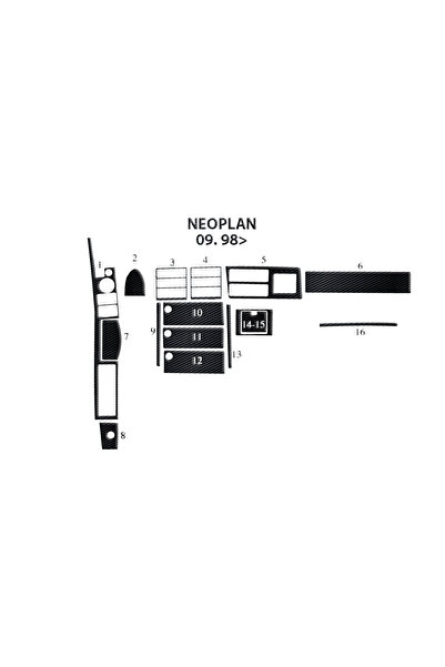 Marscockpitdesign Neoplan Star Line TH 516 كونسول-توربيد 1998 16 قطعة