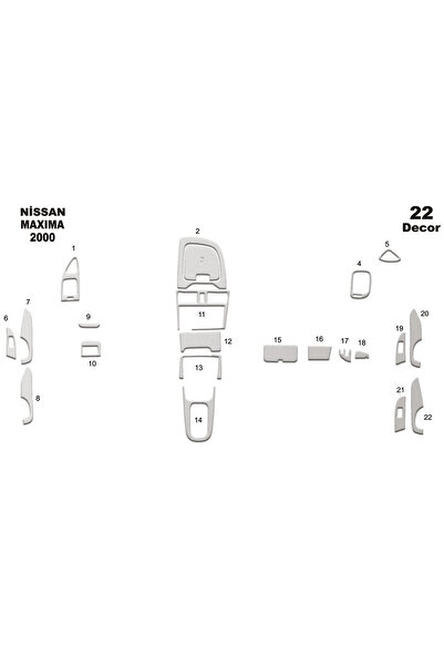 Marscockpitdesign نيسان ماكسيما وحدة التحكم-توبوردو 2000-2004 22 قطعة