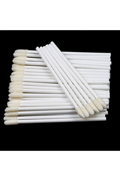 Choice4 فرشاة شفاه بيضاء من Kekelala، 50 قطعة للاستخدام مرة واحدة، أدوات وضع أحمر الشفاه وملمع الشفاه، أعواد تنظيف المكياج، تنظيف دقيق B