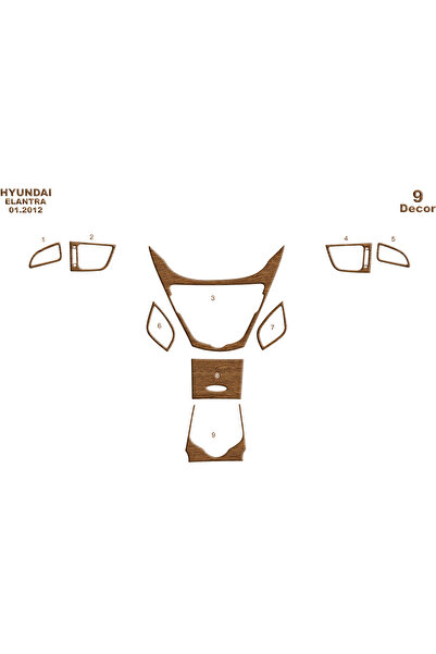 Marscockpitdesign هيونداي النترا وحدة التحكم-توبوردو 2012 9 قطع