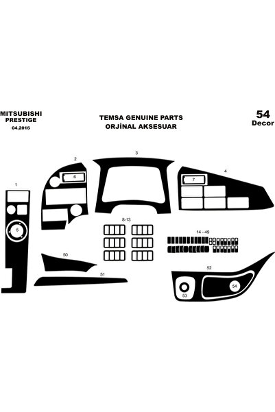 Marscockpitdesign ميتسوبيشي تيمسا بريستيج كونسول-توربيدو 2016 54 قطعة