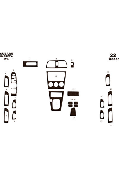 Marscockpitdesign سوبارو امبريزا كونسول-توربيد 2007 22 قطعة