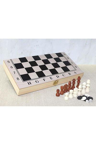 Menessa World Chess and Backgammon Set with Wooden Box