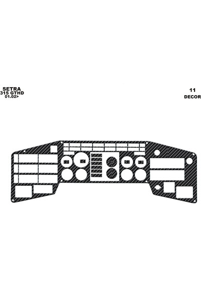 Marscockpitdesign Setra 315 GTHD وحدة التحكم-توبوردو 1996-2000 11 قطعة