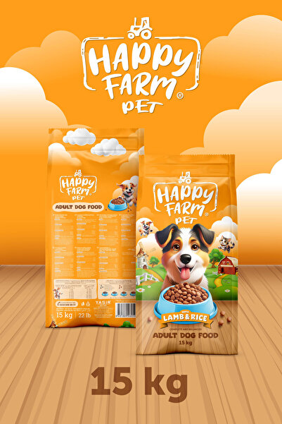 happy farm Yetişkin Köpek Maması Kuzu Etli 15 KG