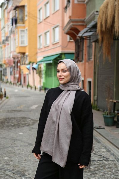 Hint İpek Jacquard Shawl Jakav23-03