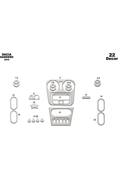 Marscockpitdesign داشة داسيا سانديرو - توربيدو 2012 22 قطعة