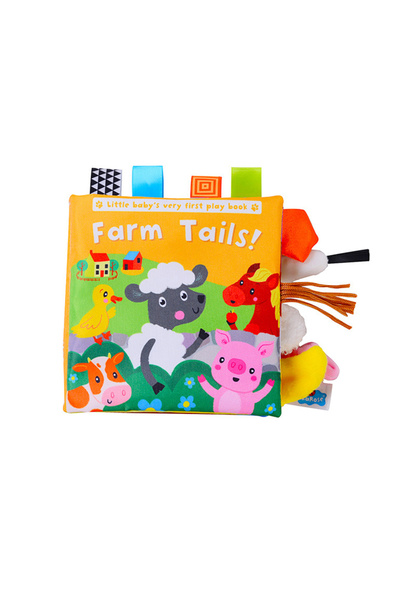 Choice3 حيوانات المزرعة، ذيل حيوان، كتاب قماشي، قابل للتمزيق، قابل للعض، كتاب...