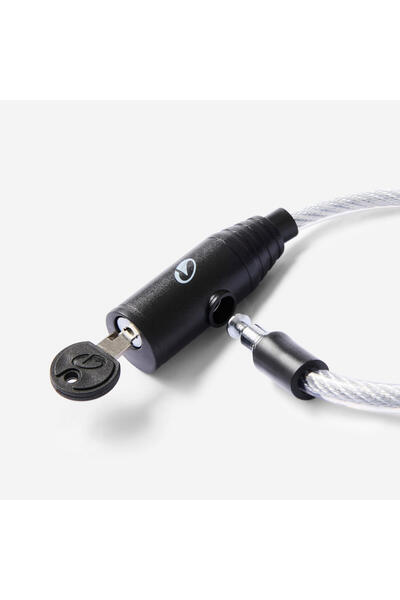 Decathlon Κλειδαριά ποδηλάτου Btwin 100 με κλειδί γκρι