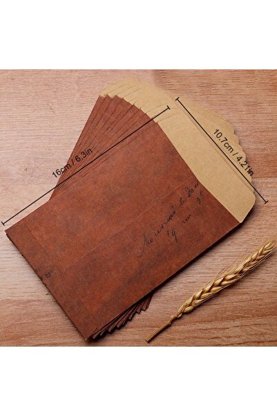 Choice3 ١٠ قطع من الأظرف، ١٠ قطع من أظرف ورق كرافت عتيقة، أظرف بطاقات دعوة لح...