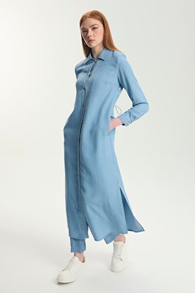 Zühre Denim with Sequin Back Detail Giy Çık Gç-0251