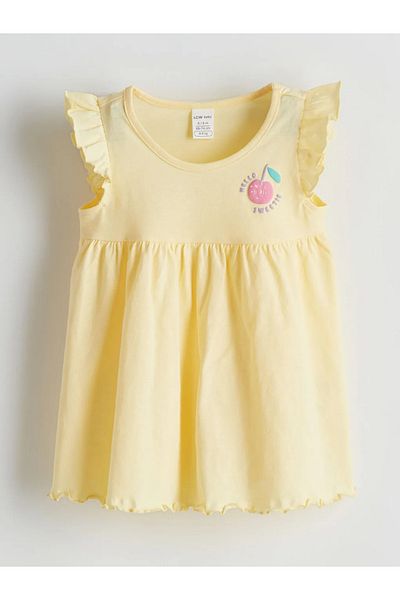 LC Waikiki Lcw Baby Sari Crew Neck Baby Girl Combed Cotton Dress 3 Pcs