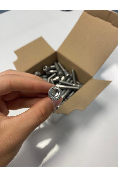 erçelik 10 adet m8x45 paslanmaz imbus başlı cıvata