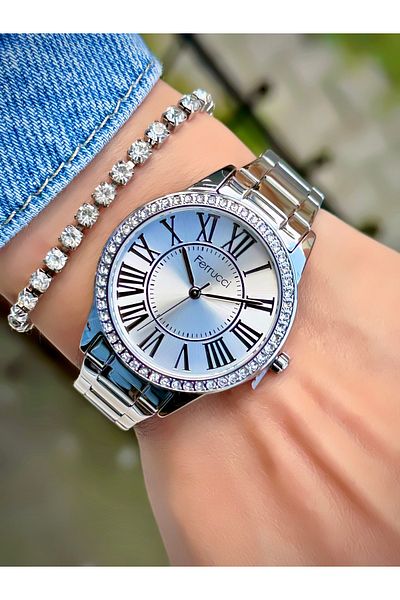 Ferrucci Women's Wristwatch Steel Cord 3 Atm Water Resistant Bracelet Gift