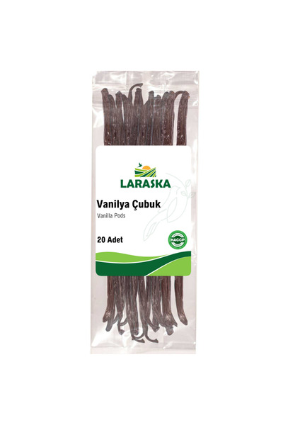 Laraska Vanilya Çubuk 20 Adet Doğal Gerçek Vanilya - Vanilla Pods 20qty