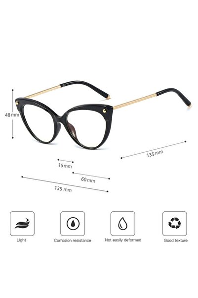 Dali Women's Blue Light Filter Glasses, Cat-Eye Style, Metal Frame, Multicolor