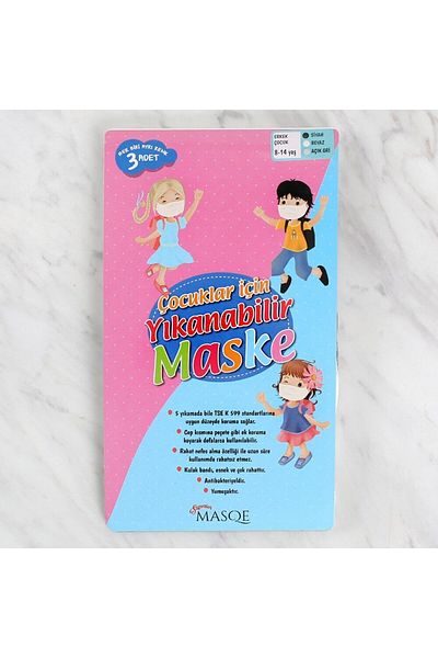 MBB ETİCARET Loren Washable Mask for Boys 8 to 14