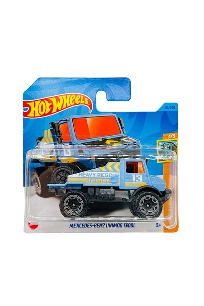 HOT WHEELS Masinuta Metalica Hot Wheels, Mercedes-Benz UNIMOG 1300L, Colectia HW Haulers - Editia 2023, Albastr