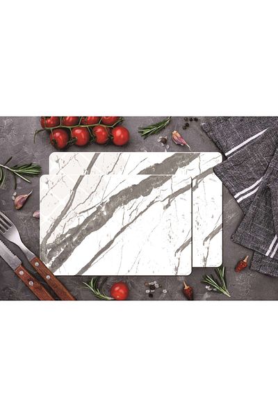 CONCEPT CAM Glass Cutting Board and Presentation Holder, Set (20X30 and 25X35 cm), 4 Mm, Colorful Pattern