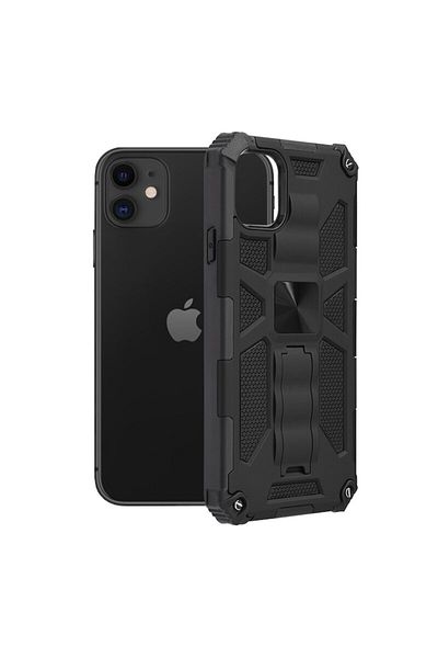 dalip Carcasă de protecție compatibilă cu Apple iPhone 11, seria Blazor, suport magnetic, TPU, neagră