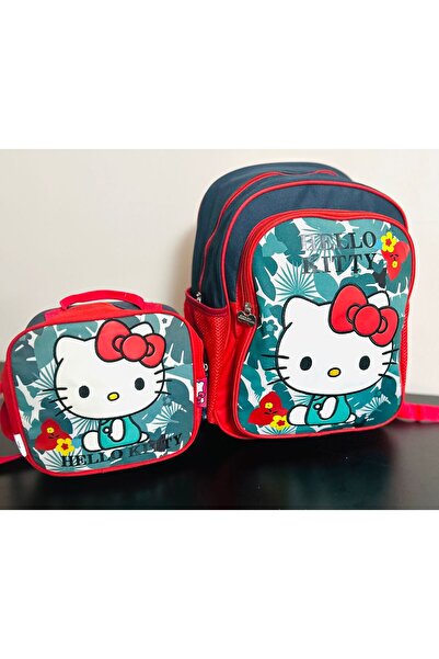 ÖZ KIRTASİYE Hello Kitty Orjinal Okul Çantası + Termoslu Beslenme Çantası set