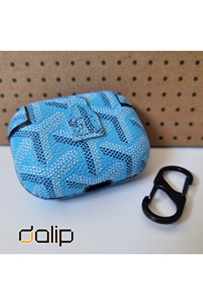 dalip Husa pentru Apple AirPods Pro, DesignVersatil, Piele , Bleu