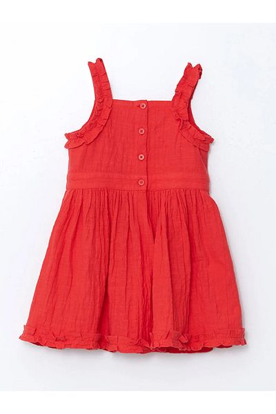 LC Waikiki Lcw Kids Red Ribbon Detail Girl's Dress