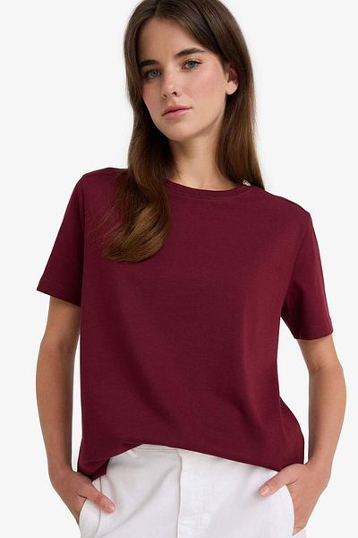 DeFacto Regular Fit Crew Neck Basic Plain Premium Short Sleeve T-Shirt A9428Ax25Au