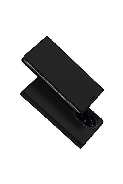 Dali Защитен калъф, съвместим с Honor 200, Skin Pro, кожен, черен