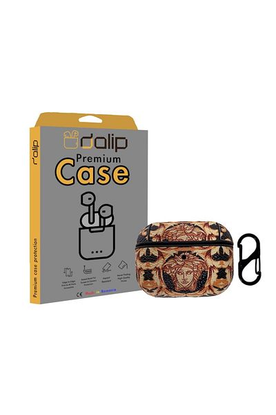 dalip Husă pentru Apple AirPods Pro, DesignVersatile, piele, galbenă