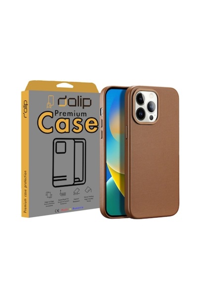 dalip Husă de protecție pentru iPhone 14, DuxSlim Pro, piele, maro