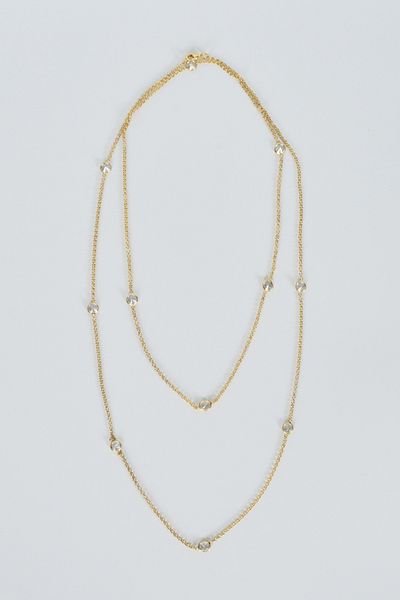 BE BLUE Gold Stone Chain ​​Necklace