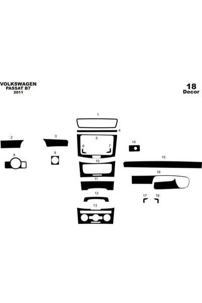 Marscockpitdesign فولكس واجن باسات B7 متوافق مع وحدة التحكم-تغطية التوربو 201...