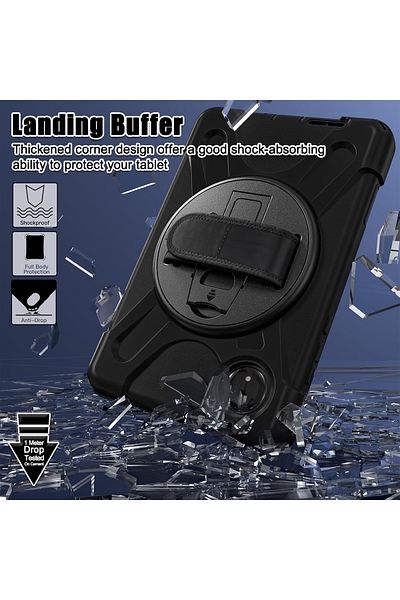 m.tk moveteck Xiaomi Redmi Pad Se 8.7 Inch Compatible Tablet Case Full Protective Stand with Strap Defender Armor Tank