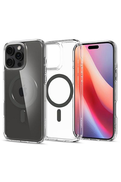 Dali Protective Case Ultra Hybrid MagSafe for Apple iPhone 16 Pro, Gray-Transparent Silicone